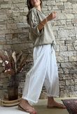 Rustic Nature Linen Blend Hippie Shake Hoodie Washed Walnut 